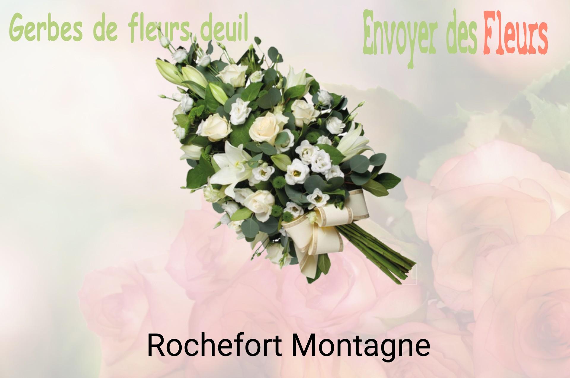 Gerbe de fleurs de deuil livrée à Rochefort-Montagne